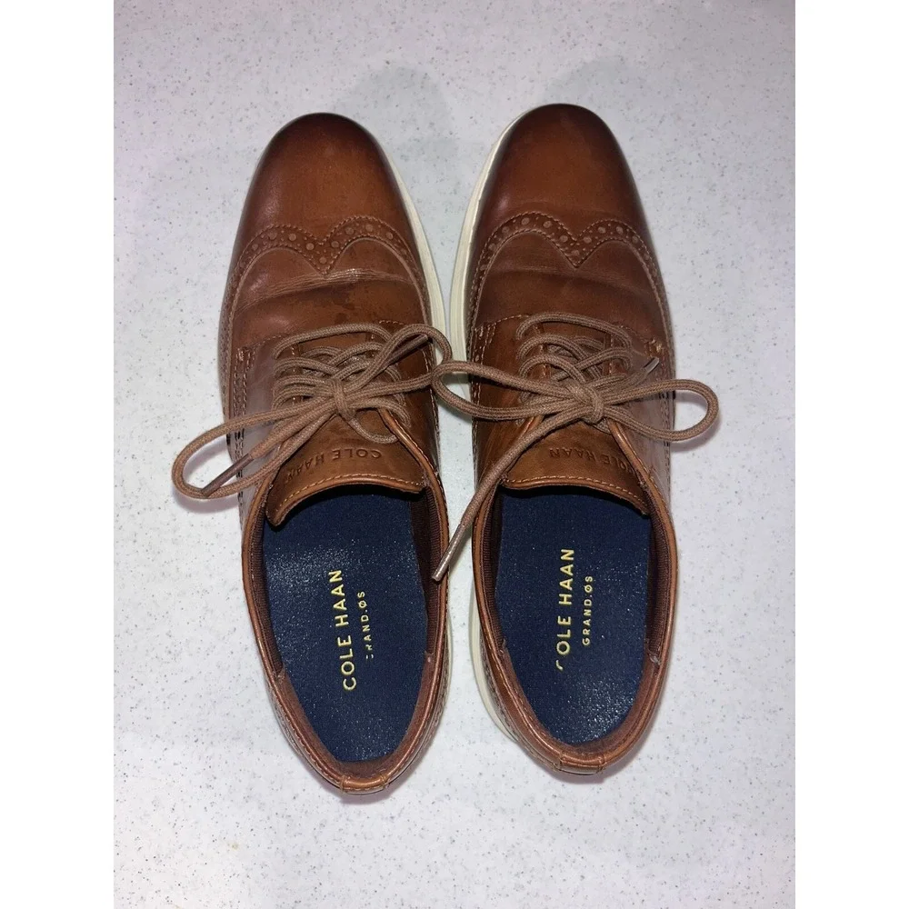 COLE HAAN Men's Shoes Size 8.5 Grand‎ 0S Brown Really Nice! Fast Shipping! 8 1/2